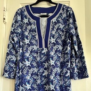 Cabana Life x Talbots Blue Starfish Midi Dress